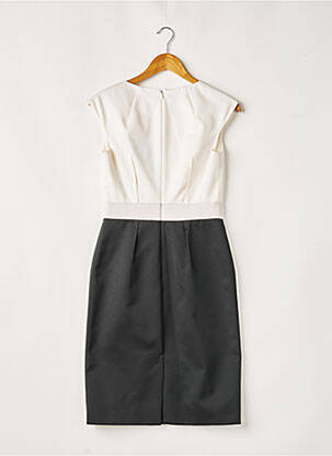 Robe mi-longue manches courtes manches courtes noir PAULE KA femme