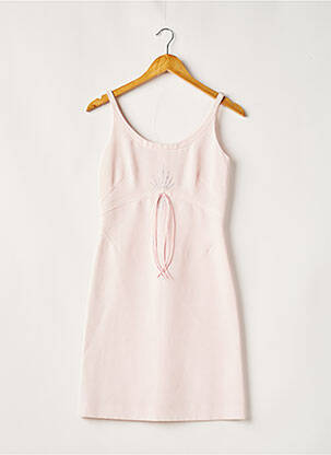 Robe courte fermeture zippée au dos fines bretelles rose PAULE KA femme