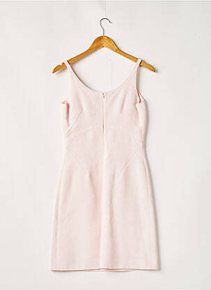 Robe courte fermeture zippée au dos fines bretelles rose PAULE KA femme