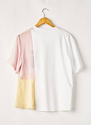 T-shirt col v manches courtes blanc SPORTMAX femme