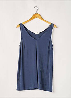 Top stretch sans manche bleu SIYU femme