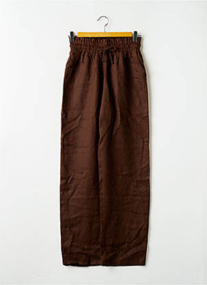 Pantalon droit taille élastique taille normale marron NAEVAÏ femme