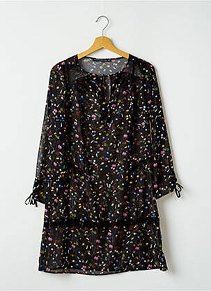 Robe courte manches 3/4 manches 3/4 noir MADO ET LES AUTRES femme