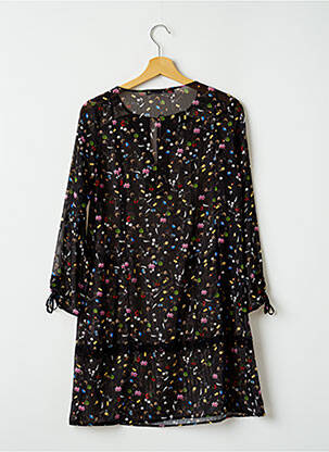 Robe courte coupe fluide manches 3/4 noir MADO ET LES AUTRES femme