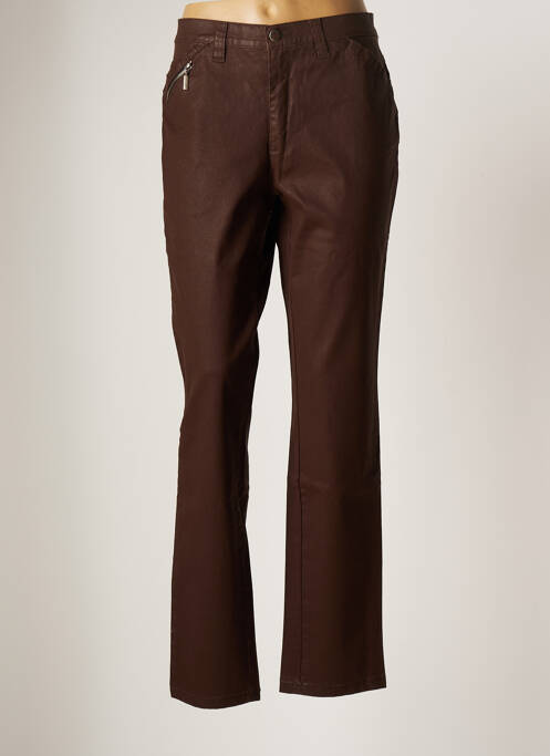 Pantalon droit marron WALTRON pour femme