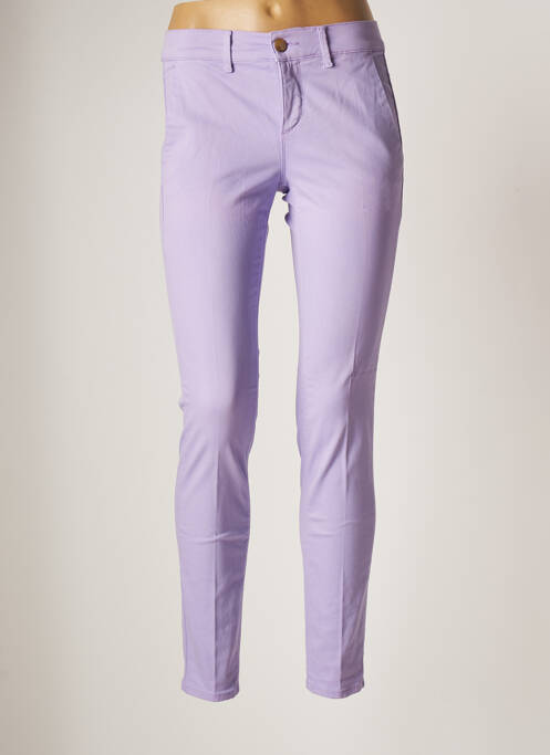 Pantalon chino violet HAPPY pour femme