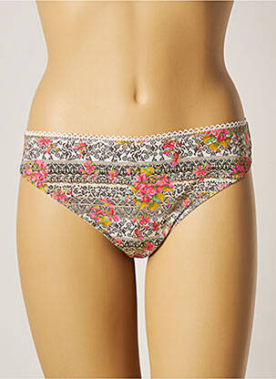 Tanga effet matière satinée rose ANTIGEL femme