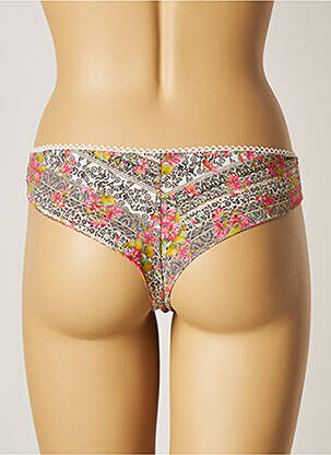 Tanga effet matière satinée rose ANTIGEL femme