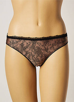 Tanga stretch marron ANTIGEL femme
