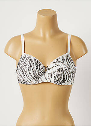 Soutien-gorge effet matière satinée haut soutien-gorge emboitant blanc ANTIGEL femme