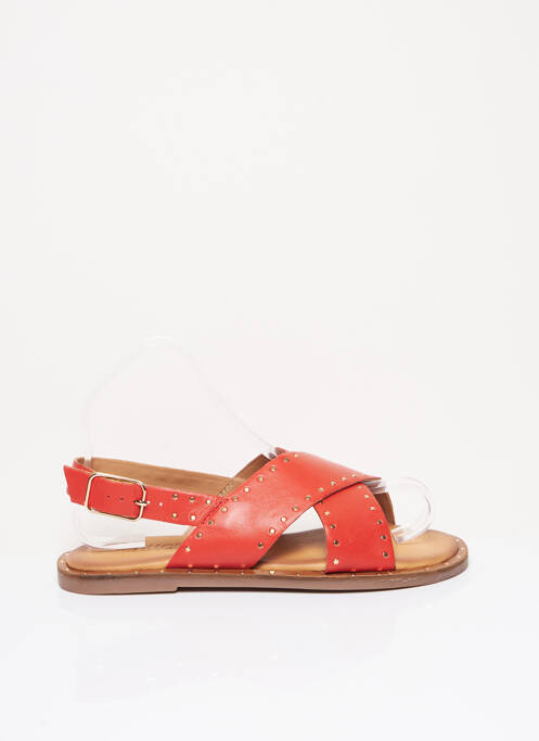 Sandales/Nu pieds rouge FLANCH pour femme