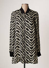 Veste casual col rond noir LAUREN VIDAL femme