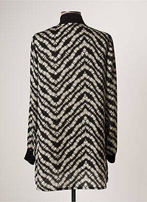 Veste casual col rond noir LAUREN VIDAL femme