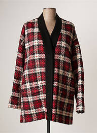 Manteau court poches sans capuche rouge LAUREN VIDAL femme