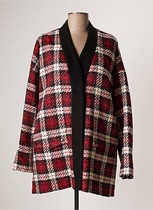 Manteau court poches sans capuche rouge LAUREN VIDAL femme