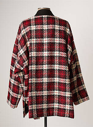 Manteau court poches sans capuche rouge LAUREN VIDAL femme