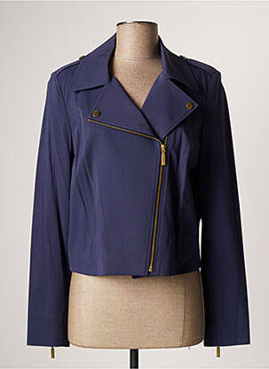 Veste casual col tailleur violet LAUREN VIDAL femme