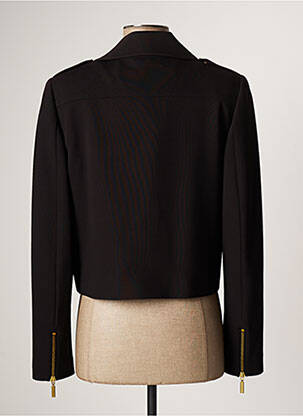 Veste casual col tailleur noir LAUREN VIDAL femme