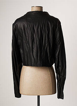 Veste simili cuir poches noir LAUREN VIDAL femme