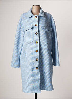 Manteau long bleu LAUREN VIDAL pour femme