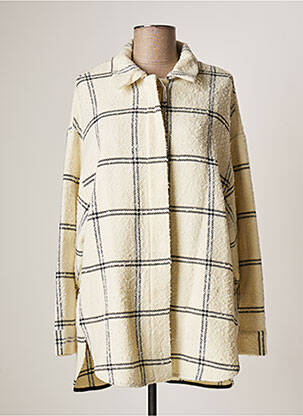 Veste casual coupe droite beige LAUREN VIDAL femme