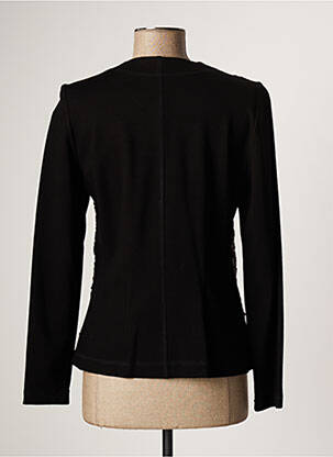 Veste casual col rond noir LAUREN VIDAL femme
