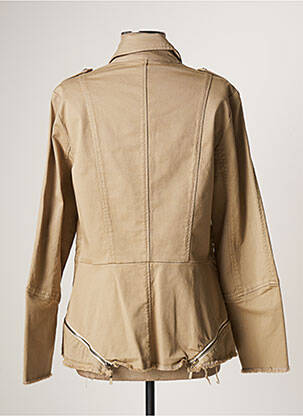 Veste en jean manches longues beige LAUREN VIDAL femme