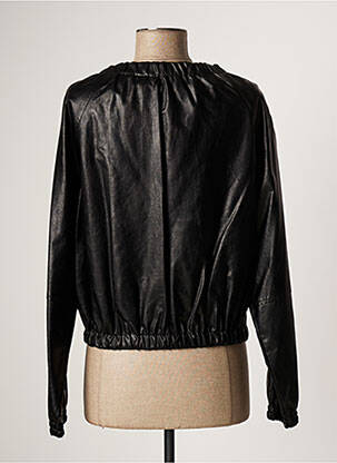 Veste simili cuir poches noir LAUREN VIDAL femme