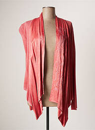 Gilet manches longues manches longues orange LAUREN VIDAL femme