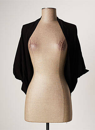 Gilet manches courtes manches courtes noir LAUREN VIDAL femme
