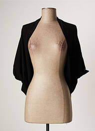 Gilet manches courtes manches courtes noir LAUREN VIDAL femme