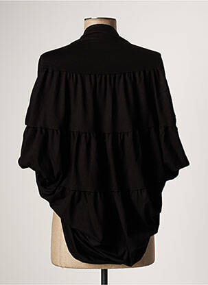 Gilet manches courtes manches courtes noir LAUREN VIDAL femme