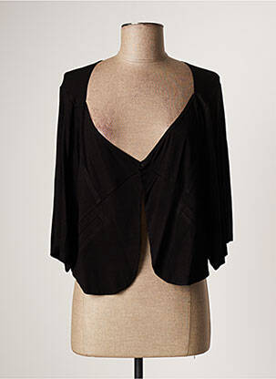 Gilet manches longues manches 3/4 noir LAUREN VIDAL femme