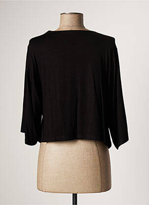 Gilet manches longues manches 3/4 noir LAUREN VIDAL femme