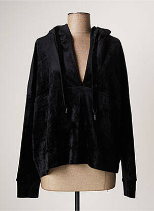 Sweat-shirt à capuche noir LAUREN VIDAL pour femme