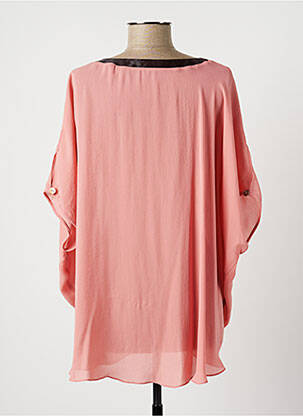 Blouse légère et transparente manches courtes rose LAUREN VIDAL femme