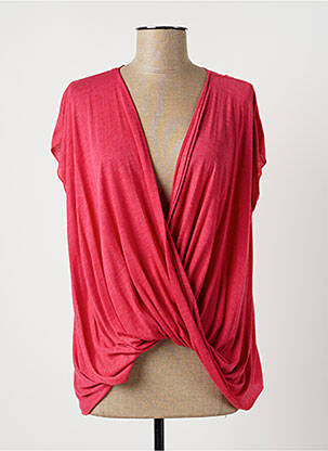 Top stretch sans manche rose LAUREN VIDAL femme
