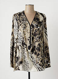 Blouse imprimé fantaisie manches longues vert LAUREN VIDAL femme