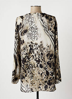 Blouse imprimé fantaisie manches longues vert LAUREN VIDAL femme