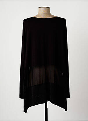 Veste casual col rond noir LAUREN VIDAL femme