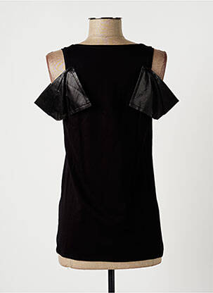 Top stretch manches courtes noir LAUREN VIDAL femme