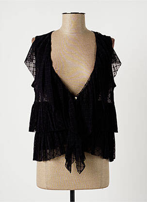 Veste casual coupe droite noir LAUREN VIDAL femme