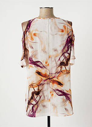 Blouse manches courtes manches courtes violet LAUREN VIDAL femme