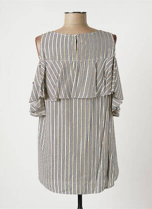Blouse col rond manches courtes noir LAUREN VIDAL femme