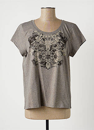 T-shirt gris LAUREN VIDAL pour femme