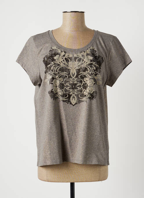 T-shirt gris LAUREN VIDAL pour femme
