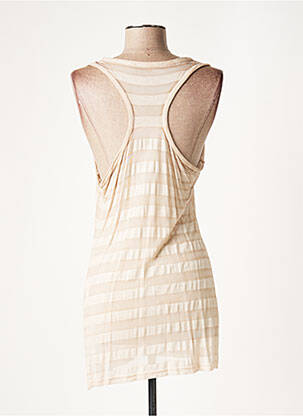 Tunique manches courtes coupe cintrée beige LAUREN VIDAL femme