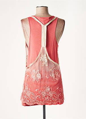 Top stretch sans manche rose LAUREN VIDAL femme