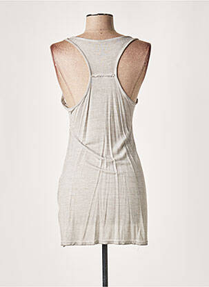Tunique sans manche col rond gris LAUREN VIDAL femme