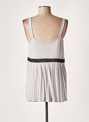 Top sans manche sans manche gris LAUREN VIDAL femme